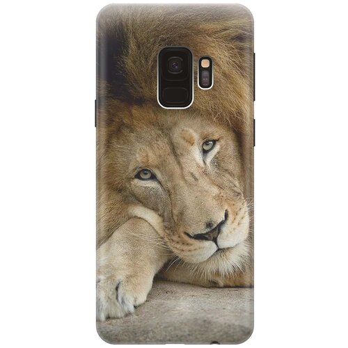 фото Gosso ультратонкий силиконовый чехол-накладка для samsung galaxy s9 с принтом "спокойный лев"