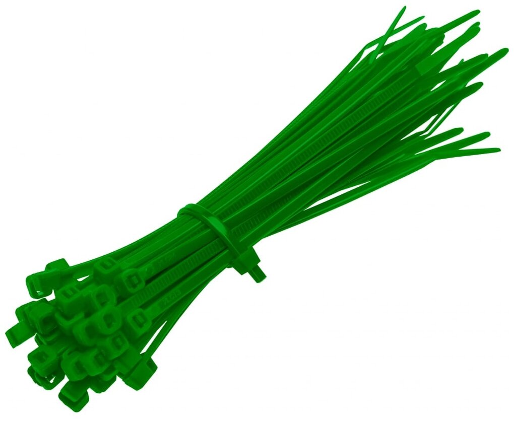 Хомут кабельный, нейлоновый, 150x2,5мм, зеленый, 25шт., duwi 30228 5