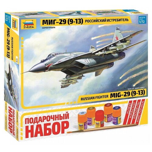 Сборная модель ZVEZDA Российский истребитель МиГ-29 (9-13) (7278ПН) 1:72 сборная модель миг 29 стрижи масштаб 1 72 7310