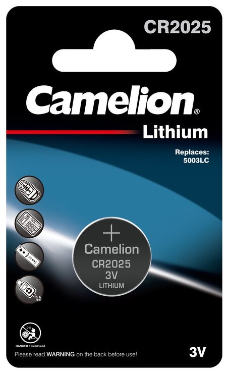 Батарейка Camelion Lithium CR2025 - фото №1