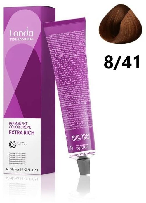 Londa Professional LONDACOLOR стойкая крем-краска для волос 8/41 светлый блонд медно-пепельный