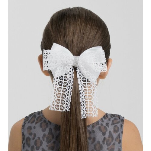Заколка для волос для девочек бант цвет белый 290₽