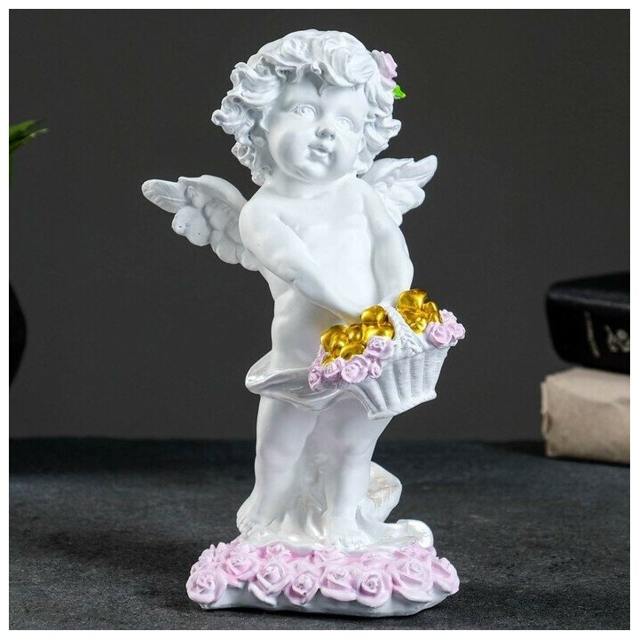 фото Фигура Ангел хранящий любовь белый 10х10х20,5см