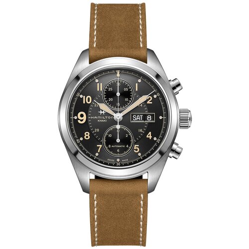 Наручные часы Hamilton Khaki Field H71616535, черный, коричневый