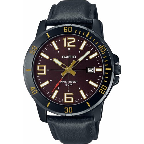 Наручные часы CASIO Casio MTP-VD01BL-5B, коричневый