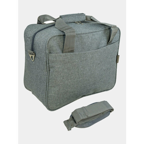 фото Сумка дорожная arlion 000-410/2 черный, 35х29х19 см, ручная кладь, серый