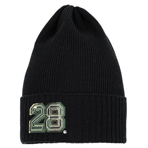 Шапка mialt, размер 52-54, черный шапка gulyann демисезон зима шерсть утепленная размер 54 58 черный