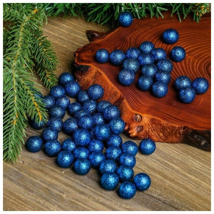 Фигурка для поделок и декора «Шар» набор 55 шт размер 1 шт: 05 — 1 см цвет синий