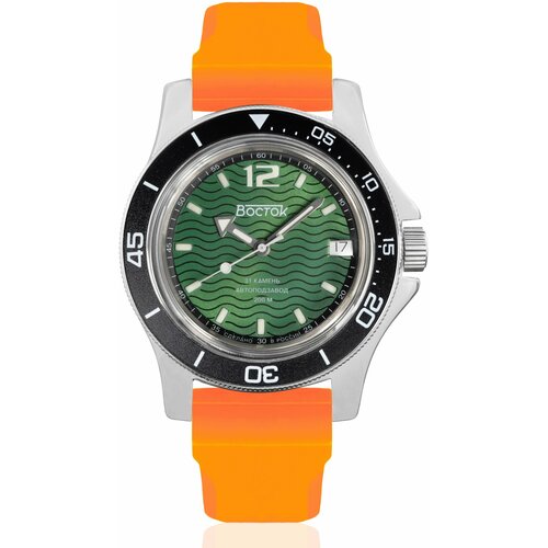 фото Наручные часы восток мужские наручные часы восток амфибия 13041а, оранжевый