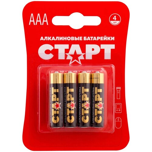 Алкалиновые батарейки Старт старт LR03-BL4 24А ААA 4 шт батарейки алкалиновые duracell ultra lr03 bl4 4 шт