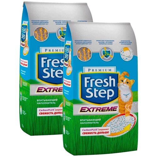 FRESH STEP CAT LITTER CLAY EXTREME – Фреш Степ наполнитель впитывающий для туалета кошек (6 + 6 л)