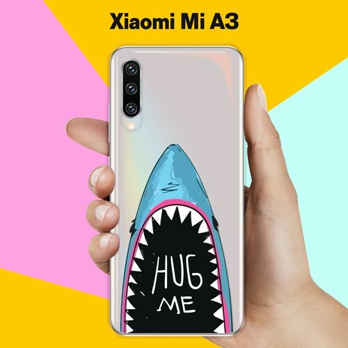 Силиконовый чехол Акула на Xiaomi Mi A3 силиконовый чехол на xiaomi mi a3 сяоми ми а3 черно золотая клубника