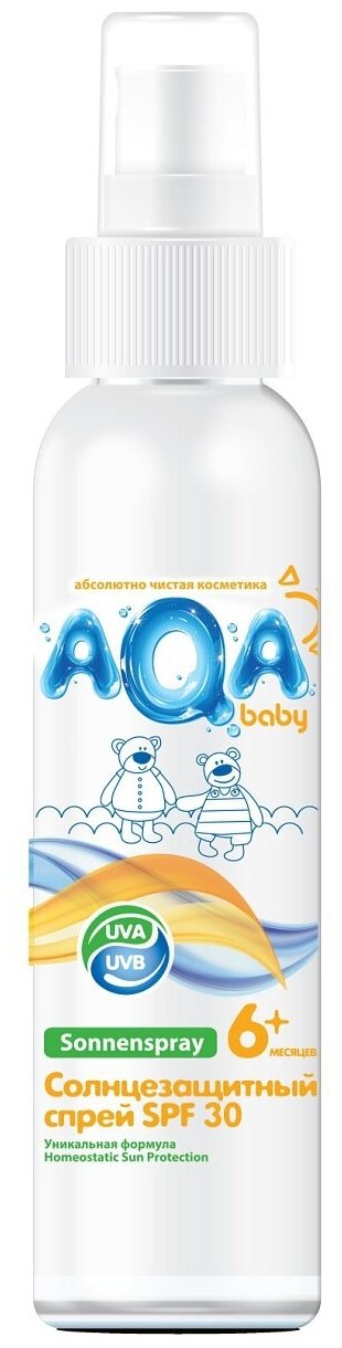 Солнцезащитный спрей детский AQA baby SPF 30 150 мл 02012403