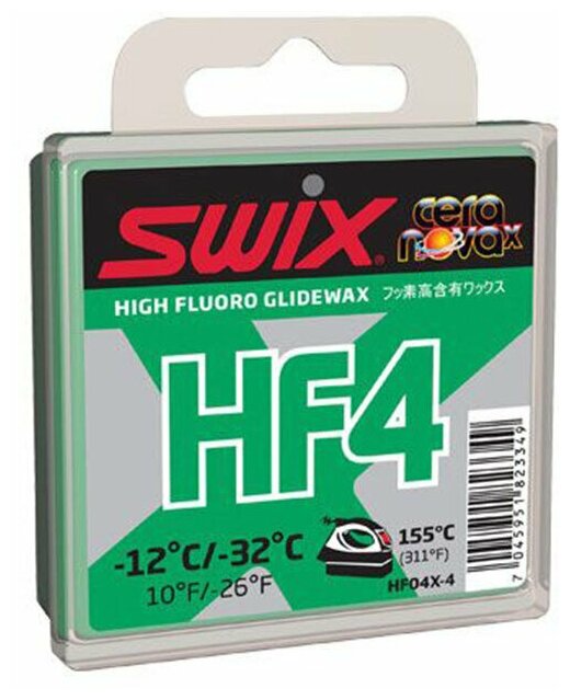 Парафин Swix HF04X-4 Green -12C/-32C 40гр