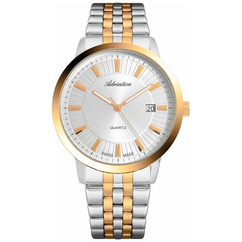 ADRIATICA A8164.2113Q мужские швейцарские наручные часы с сапфировым стеклом и апертурой даты