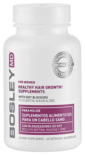 Bosley MD Hair Regrowth: Комплекс витаминно-минеральный для оздоровления и роста волос - для Женщин (For Women Healthy Hair Growth Supplements - US), 60 капс.