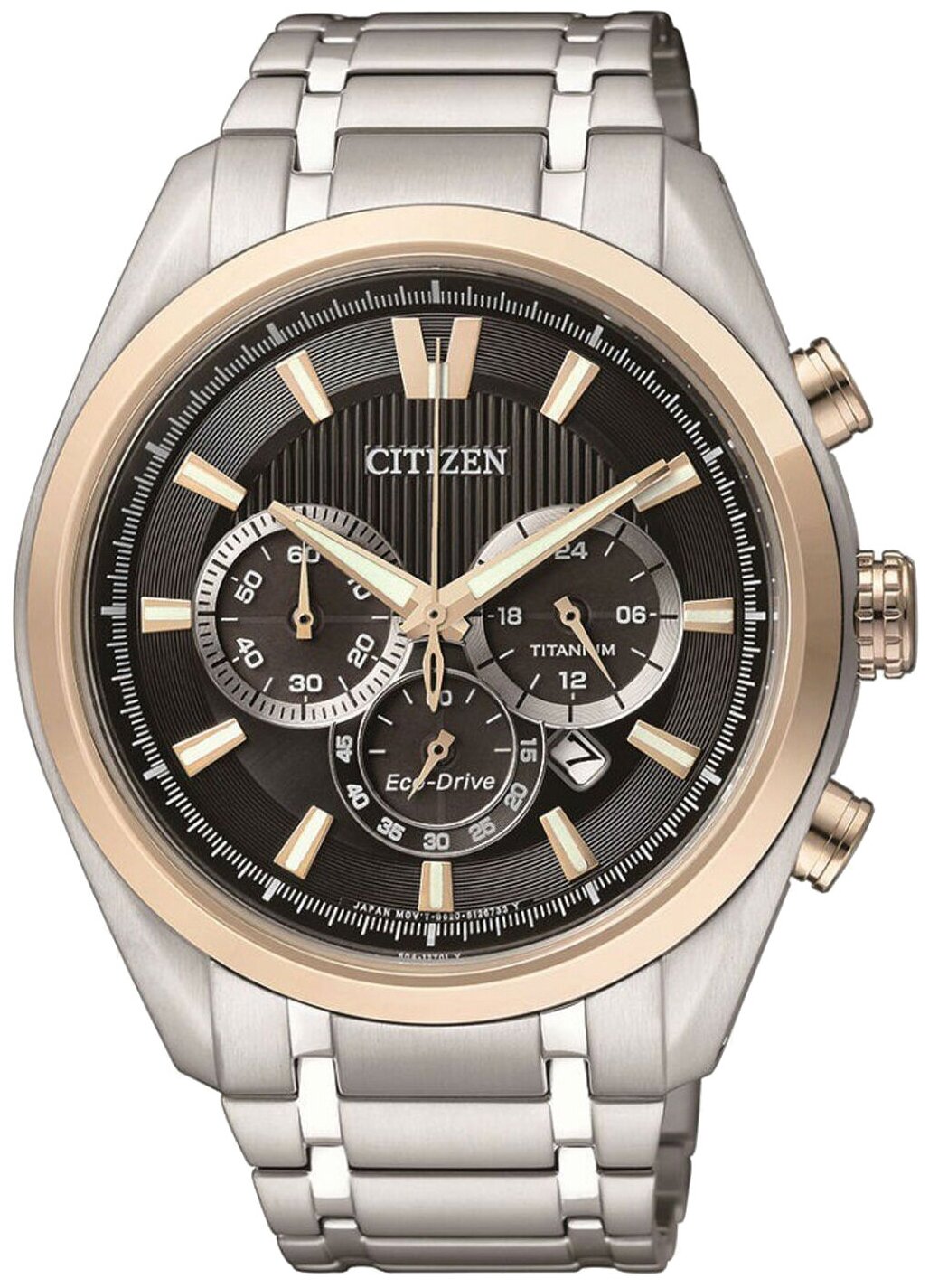 Японские титановые наручные часы Citizen CA4014-57E с хронографом