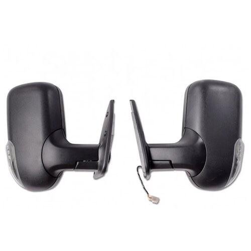 Зеркала для а/м Газель, черные, с ручным приводом, повторителем и подогревом (комплект)