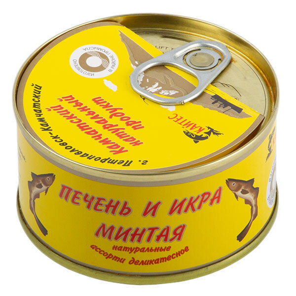 Печень и икра минтая "Кайтес" 120 г