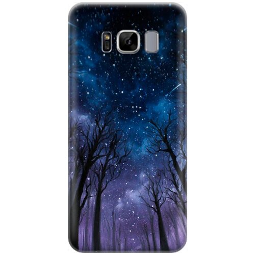 ультратонкий силиконовый чехол накладка для samsung galaxy a10 с принтом ночной лес Ультратонкий силиконовый чехол-накладка для Samsung Galaxy S8 с принтом Ночной лес