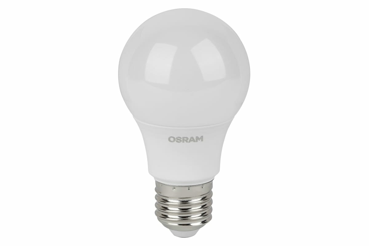 Лампа светодиодная OSRAM LED Base A, 800лм, 8,5Вт замена 75Вт, 3000К, теплый свет, E27, матовая