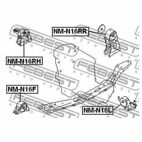 Опора двигателя Febest NMN16RH