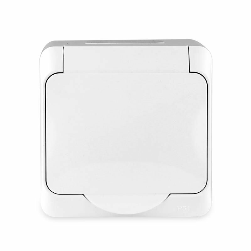 Розетка TOKOV ELECTRIC 1-м ОП Nix 16А IP54 250В с заземл. с крышкой бел - фото №3