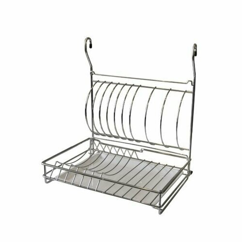 Посудосушитель на рейлинг / полка-сушилка на рейлинг (хром)