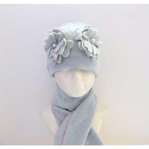 фото Шапка pupill, размер 48-50, серый