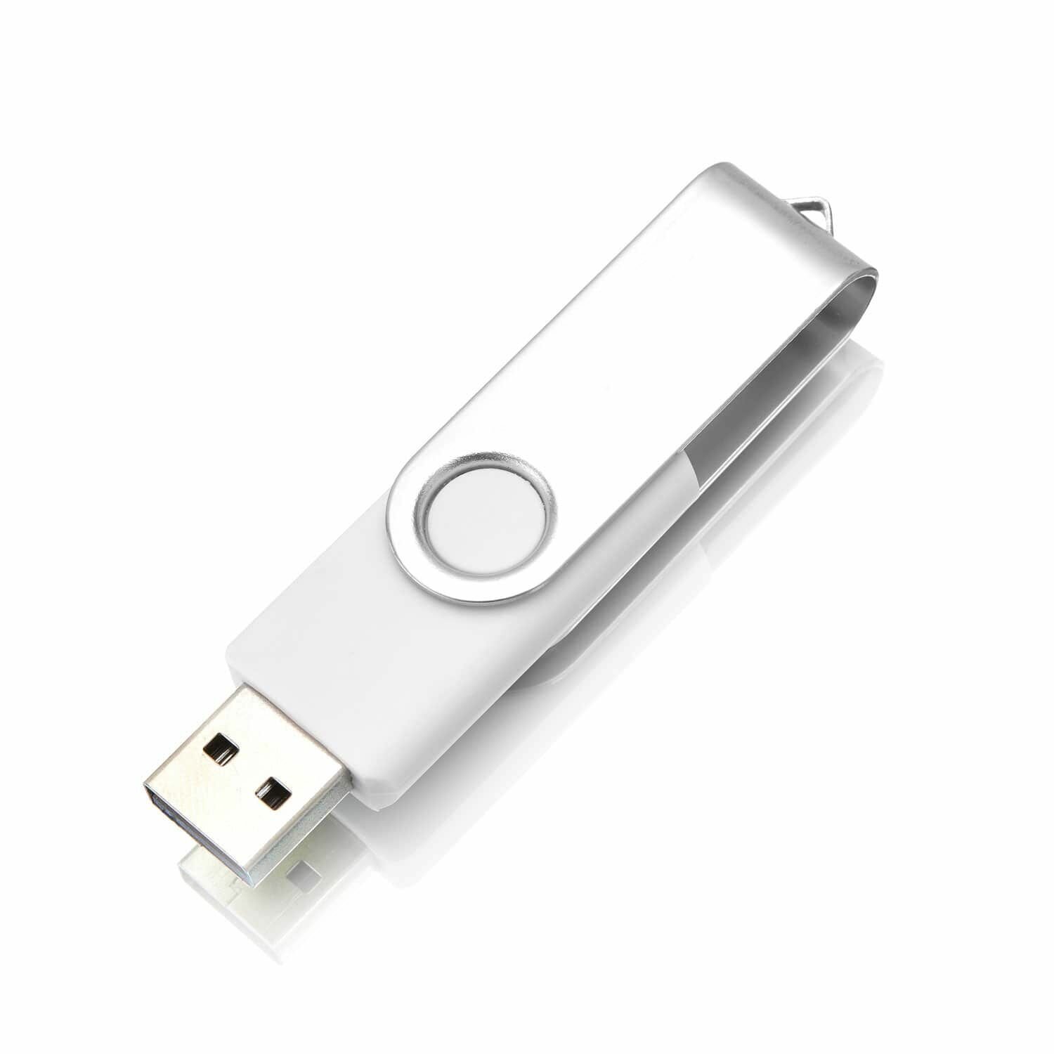 USB флешка, USB flash-накопитель, Флешка Twist, 8Гб, белая, арт. F01 USB 2.0 10шт