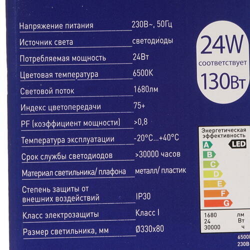 Светильник настенно-потолочный Camelion LBS-6102 белый - фотография № 14