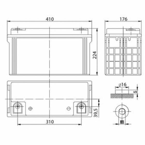 Аккумуляторная батарея DELTA Battery DTM 12120 L 12В 120 А·ч