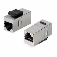 Проходной адаптер формата Keystone Cabeus, RJ45-RJ45 (8p8c), категория 5е, экранированный CA-KJ-8p8c-C5e-SH