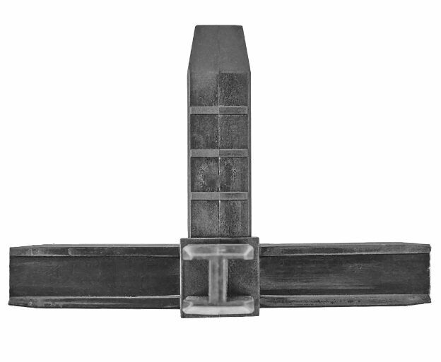 Коннектор 4 для профилей 15х15 мм пластик черный - фотография № 3