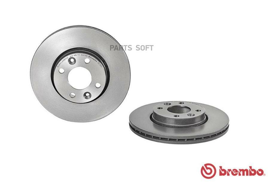 BREMBO Диск тормозной передн. с УФ покрытием NISSAN (DFAC) SUNNY (N17) 12/10-> / NISSAN (DFAC) TIIDA Hatchb