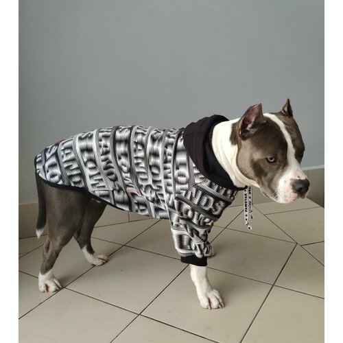 Одежда для собак крупных пород/ Толстовка для собак Черная с капюшоном 7XL Family Pet
