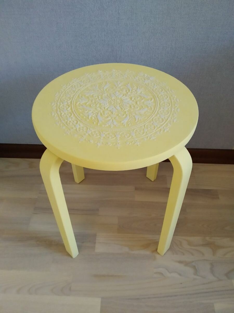 Краска Aturi Design Mia для мебели и декора, меловой бархат; Цвет: Английский желтый, 400гр - фотография № 17