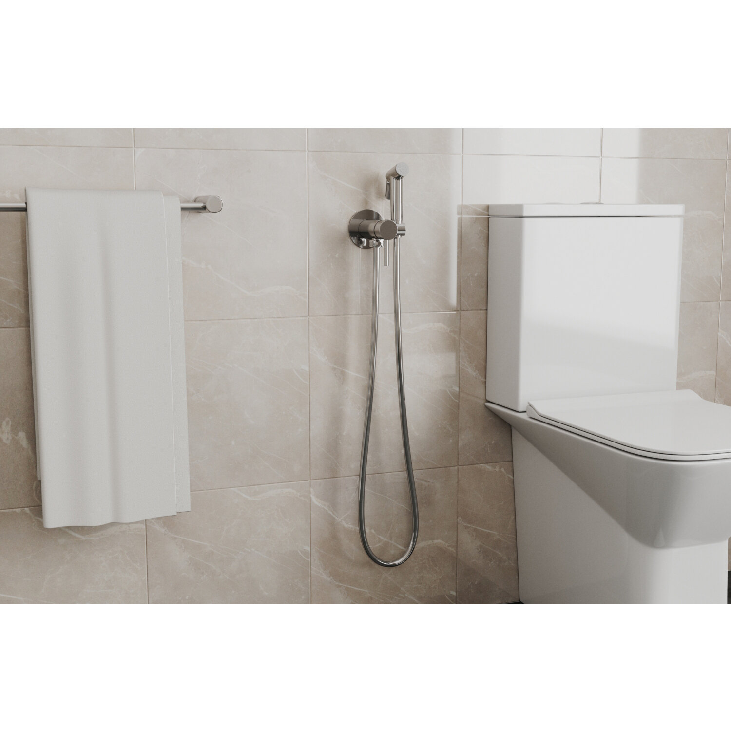 Гигиенический душ со смесителем Bravat D9151CP-ENG Хром - фотография № 7