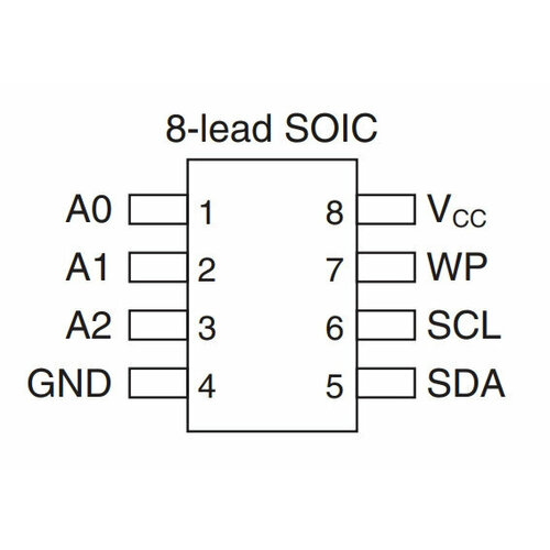 Микросхема AT24C64D-SSHM-T микросхема at24c04d sshm t