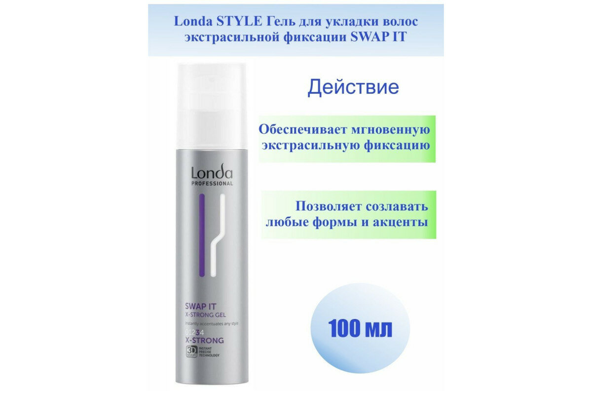 Londa Professional Гель для укладки волос экстрасильной фиксации Swat It, 100 мл (Londa Professional, ) - фото №19