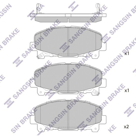 Колодки тормозные передние Sangsin Brake для HONDA ACCORD 2.4L 09-, 4 шт