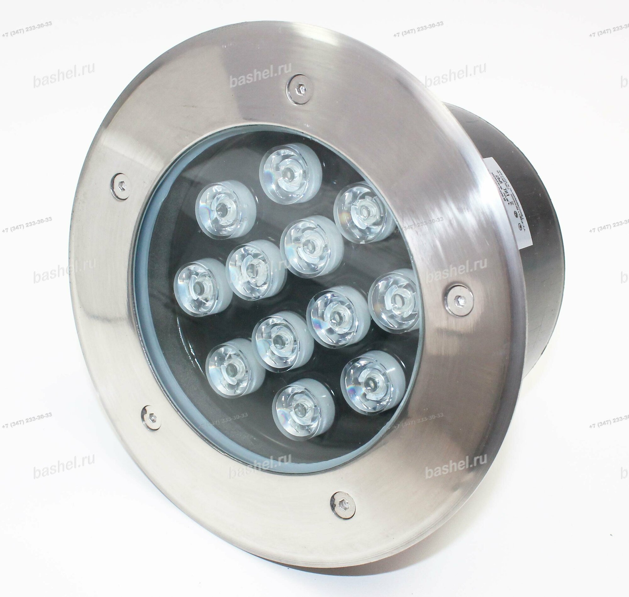 Светильник светодиодный тротуарный Feron 12LED холодный белый 12W 180*H90mm, внутренний диаметр: 112mm IP 67 SP411 32022