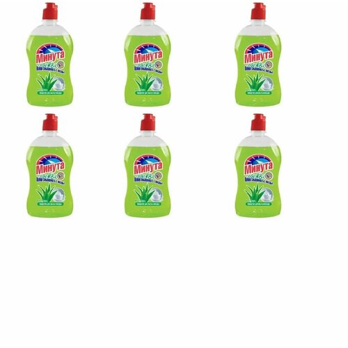 Минута Средство для мытья посуды Алоэ-вера, 500 мл, 6 шт