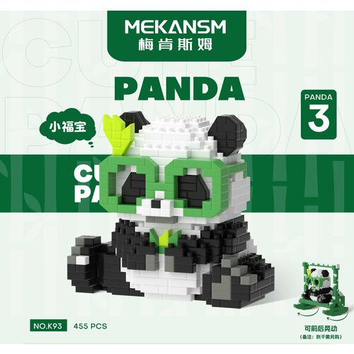 3D Конструктор из миниблоков пандочка MEKANSM 455 деталей