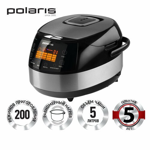 Мультиварка Polaris PMC 0517AD, серебристый/черный