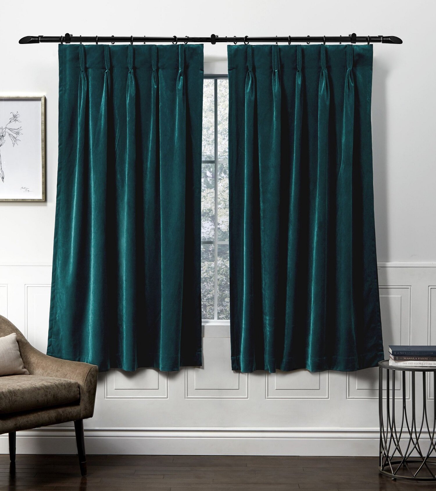 Карниз двухрядный раздвижной ECODECOR 160-300см d13-16/16-19 цвет: черный мат наконечник: цилиндр 1 шт