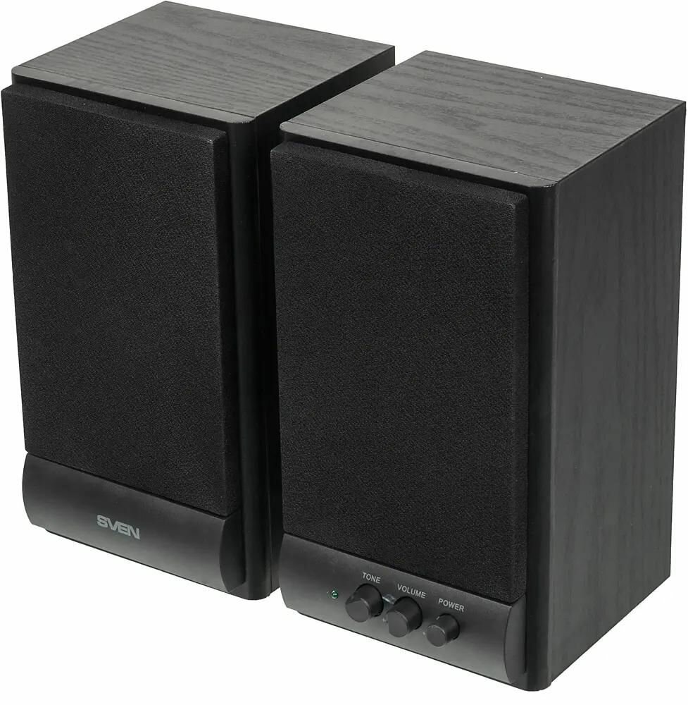 Колонки Sven SPS-607, 2.0, черный [sv-0120607bl]