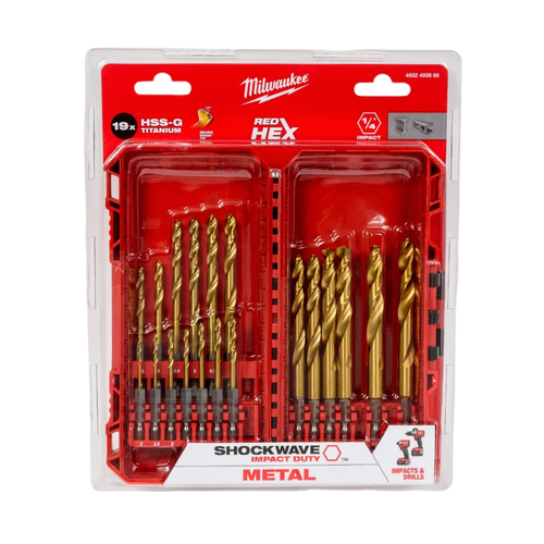 Набор сверл по металлу Milwaukee RED HEX HSS-TIN 19 шт 4932493866 11805₽