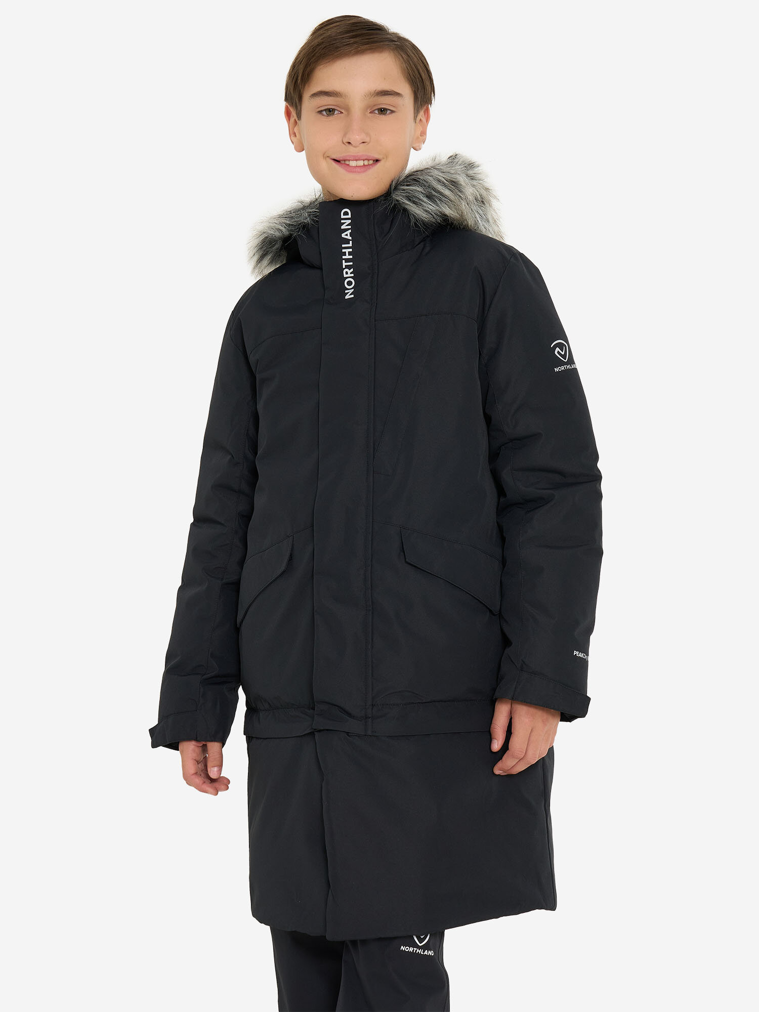 Пуховик Northland, размер 134-140, черный — фото 1