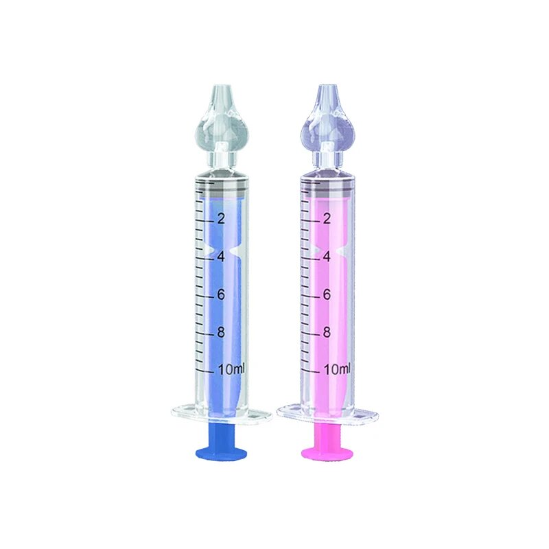 Детский назальный аспиратор силиконовый 10 мл/20 мл, Mxied Color A 2pcs